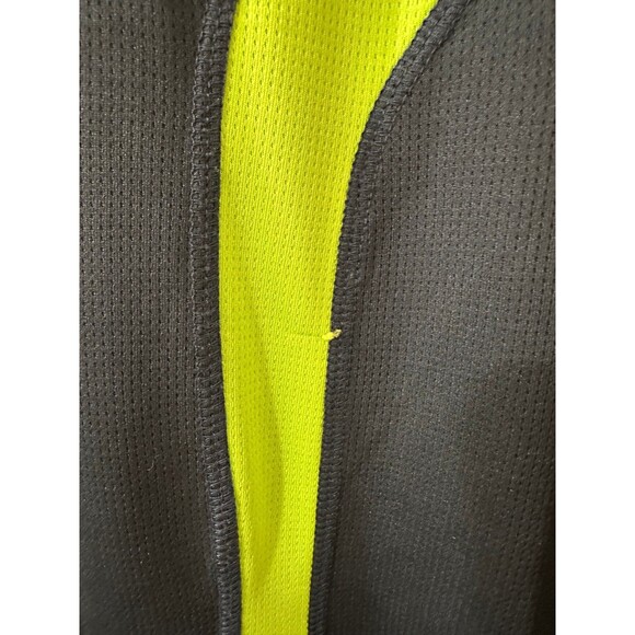 Majestic Size Large Blue and Neon Green Seattle Seahawks Button Up Polo Shirt - Picture 4 of 4